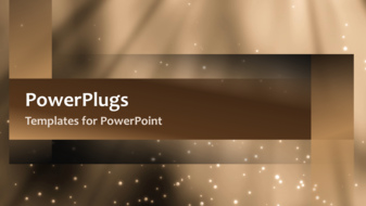 PowerPoint Template - Abstract video template in a world of brown gradients drifting back in forth with sparkles floating to the light.